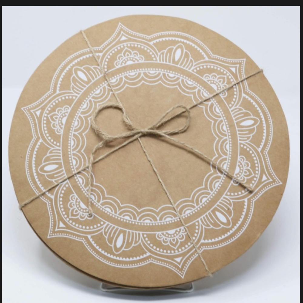 NWT - Eco Cardboard Mandala Serving Tray Set
